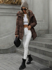 Puffy - Manteau matelassé à capuche mi-long