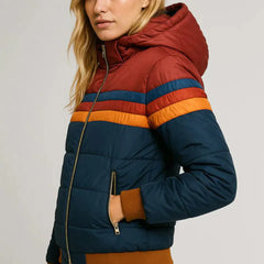 Vicky™ - Veste matelassée rayée style rétro
